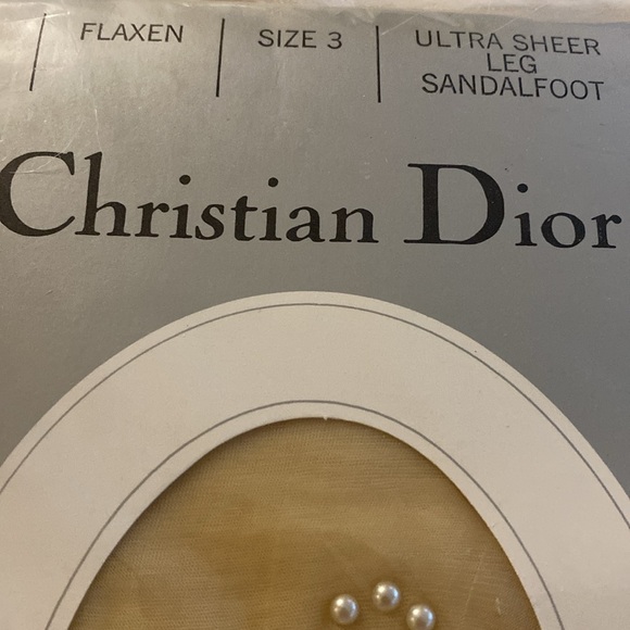 CHRISTIAN DIOR 934 pearl motif stoking tights - Picture 6 of 8